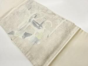 紙布引箔抽象模様織出し名古屋帯